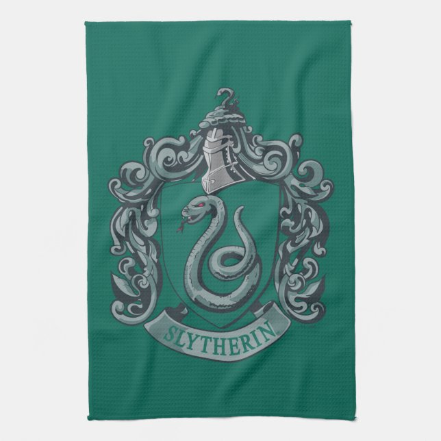 Paño De Cocina Harry Potter | Slytherin Escudo Green (Vertical)