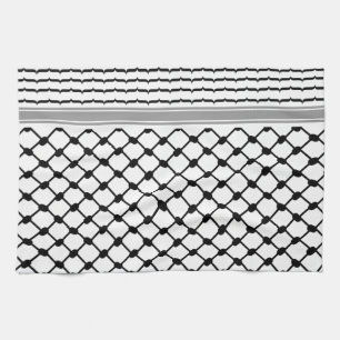 Paño De Cocina Hatta Keffiyeh Kufiya Folk Palestino (Patrón 2)