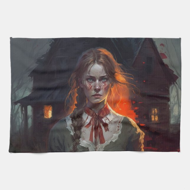 Paño De Cocina Haunting house (Horizontal)