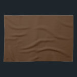 Paño De Cocina Haz que tu propio color sólido marrón esté en blan<br><div class="desc">Personalizado Haz tu propia subida Añadir tu Monograma Foto Inicial o Logo Nombre de texto Elegante Cocina y Comedor Moderno / Ropa de mesa y cocina / Plantilla en blanco Toalla de cocina de color sólido marrón de moda.</div>