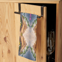 Paño De Cocina He Is Risen Religious Floral Crown Easter