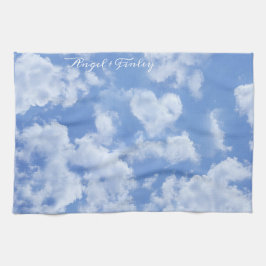 Paño De Cocina Heart Cloud Sky Cute Divertido nombre personalizad