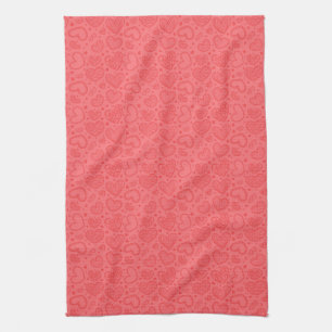 Paño De Cocina Hearts Kitchen Towel Red