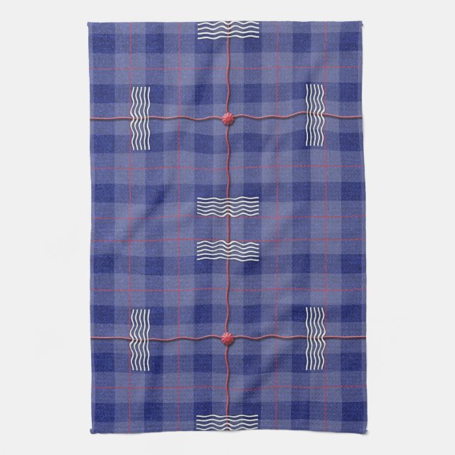Paño De Cocina Heather Blue Plaid (Vertical)