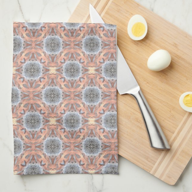 Paño De Cocina Heather Gray Resumen Flor Flor Fractal (Doblado Cuarto)