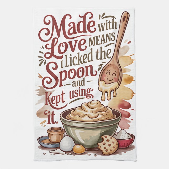 Paño De Cocina Hecho Con Amor (Vertical)