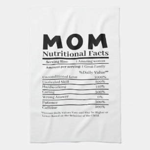 Paño De Cocina Hechos Nutricionales De Mamá