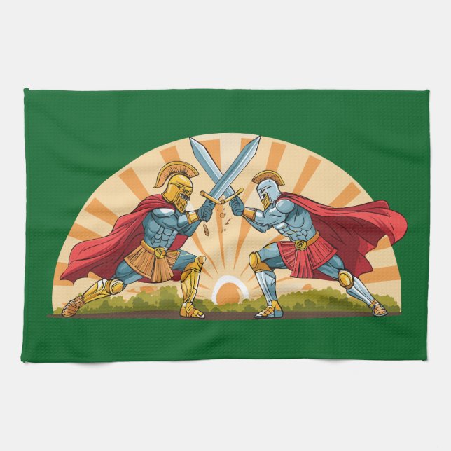 Paño De Cocina Hector and Achilles (Horizontal)