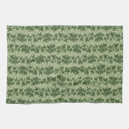 Paño De Cocina Hedera Ivy Vines - patrón D_L verde botánico.