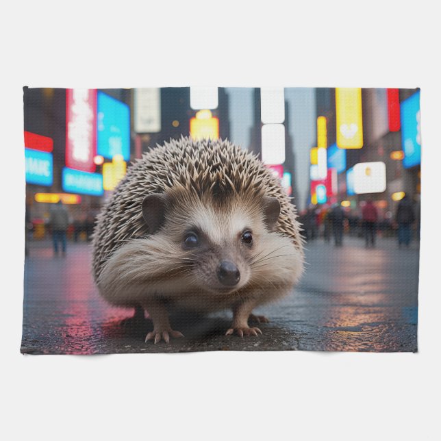 Paño De Cocina Hedgehog en Times Square (Horizontal)