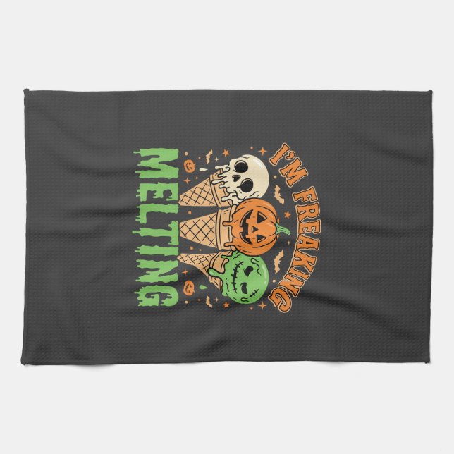 Paño De Cocina Helado derritiéndose de Halloween (Horizontal)