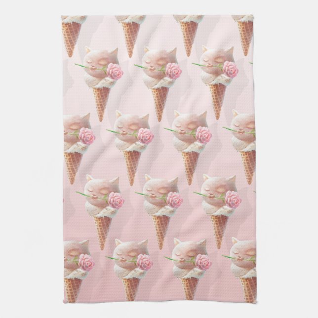 Paño De Cocina Helado Kitty - Rosy & Dreamy (Vertical)