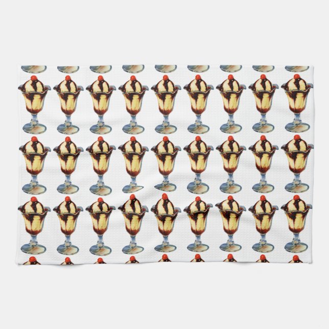 Paño De Cocina Helados vintage (Horizontal)