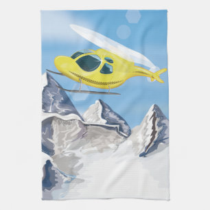 Paño De Cocina Helicóptero de rescate