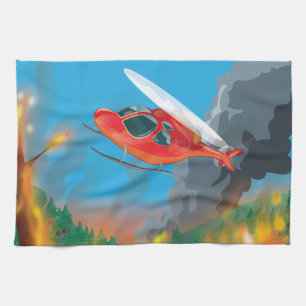 Paño De Cocina Helicóptero de rescate