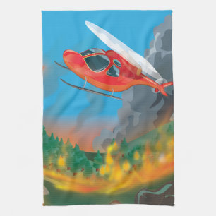 Paño De Cocina Helicóptero de rescate