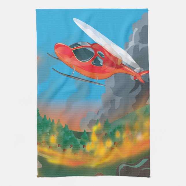 Paño De Cocina Helicóptero de rescate (Vertical)