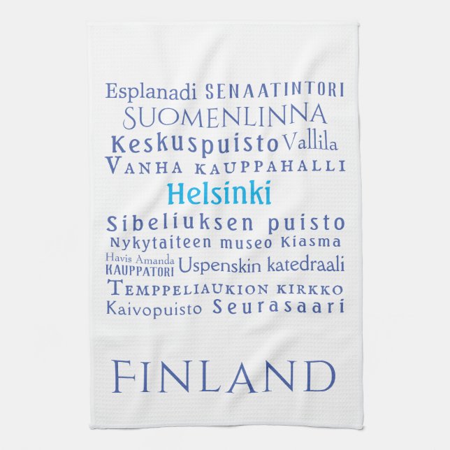 Paño De Cocina Helsinki Landmarks Kitchen Towel (Vertical)