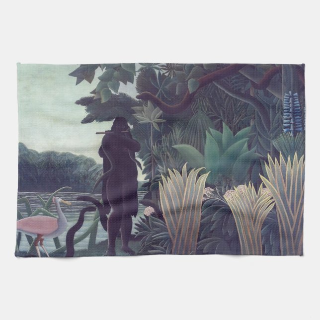 Paño De Cocina Henri Rousseau - El encantador de serpientes (Horizontal)