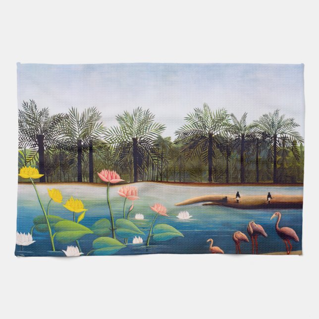Paño De Cocina Henri Rousseau - Los flamencos (Horizontal)