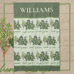 Paño De Cocina Herb Garden<br><div class="desc">Herb Garden Design en hermosos verdes. Personalizar con el nombre. Un gran regalo para un jardinero.</div>