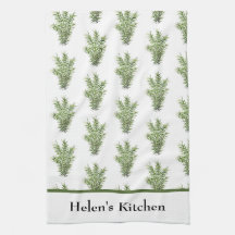 Herbs Rosemary Kitchen Greenery Watercolor Rustic
