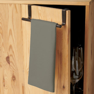 Paño De Cocina Herencia Moderna Carbón Oliva Sólido