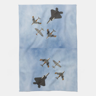 Paño De Cocina Herencia - P-51 Mustang, F-86-F Saber, F-22A Rapto