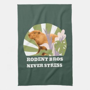 Paño De Cocina Hermanos Roedores Nunca Estresan Capybara