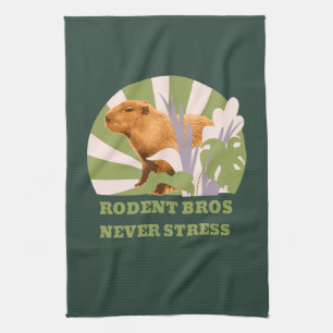 Paño De Cocina Hermanos Roedores Nunca Estresan Capybara