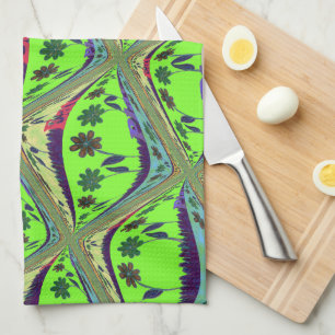 Paño De Cocina Hermosa Belleza Floral en Jardín Ecléctico