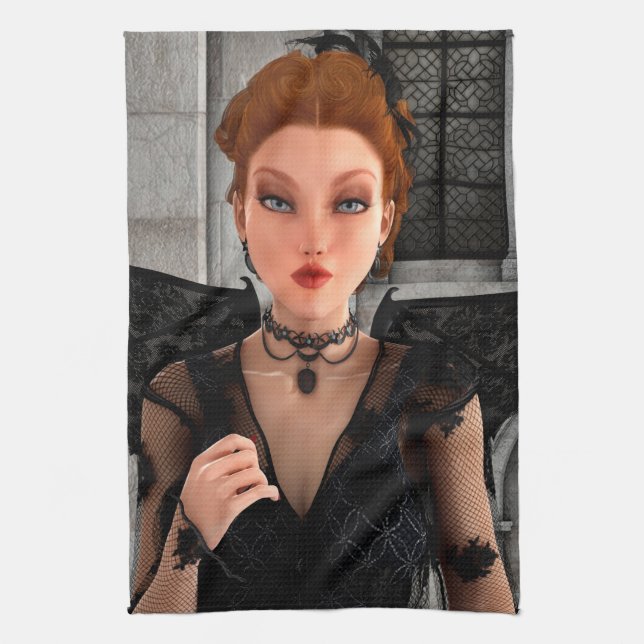 Paño De Cocina Hermosa bruja (Vertical)