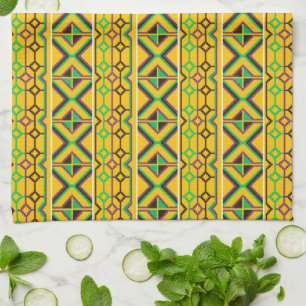 Paño De Cocina Hermosa etnia africana de Kente Ghana impresa 