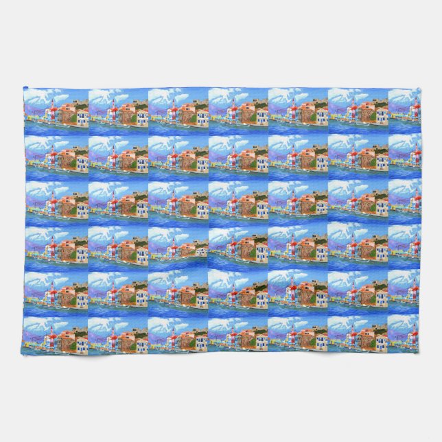 Paño De Cocina Hermosa Grecia  (Horizontal)