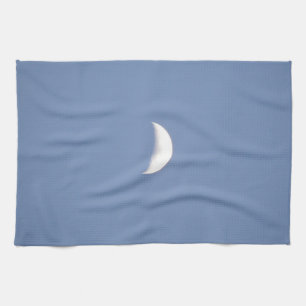 Paño De Cocina Hermosa luna creciente Waxing en la cocina diurna