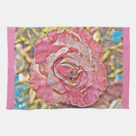 Paño De Cocina Hermosa pintura rosa rosa