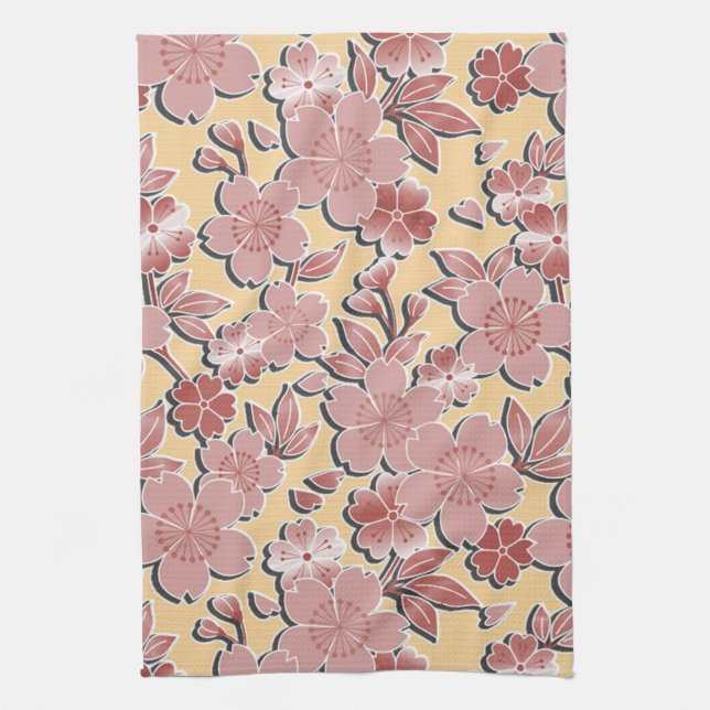 Paño De Cocina Hermosas flores de cerezo (Vertical)