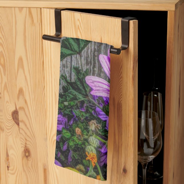 Paño De Cocina Hermosas flores salvajes de colores (Pliegue de tercios)