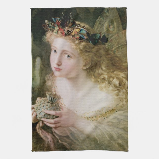 Paño De Cocina Hermosas mariposas de hadas por Sophie Anderson (Vertical)