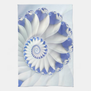 Paño De Cocina Hermoso arte abstracto de la concha azul y del mar
