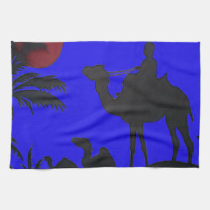 Paño De Cocina Hermoso asombroso Camello Sunset Safari Art Print