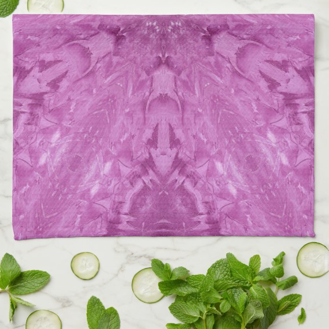 Paño De Cocina Hermoso Chica Rosa Lace Kaleidoscope Patrón (Doblado)