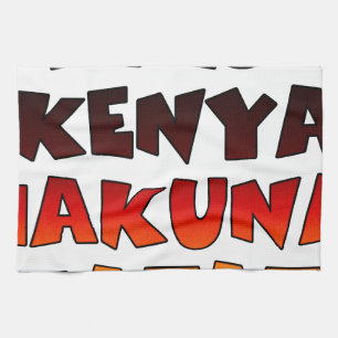 Paño De Cocina Hermoso Jambo Kenya Hakuna Matata Agradable Arte