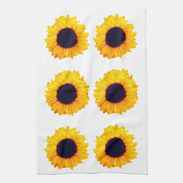 Paño De Cocina Hermoso Naranja Sunflowers Black Yellow 4Nina (Vertical)