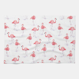 Paño De Cocina Hermoso patrón de flamencos rosados