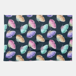 Paño De Cocina Hermoso patrón de mariposa acuarela