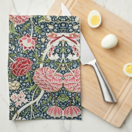 Paño De Cocina Hermoso patrón floral Flor Flor Rojo Rosa
