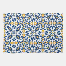 💙 💛 Hermosos Azulejos azules y amarillos, Coci