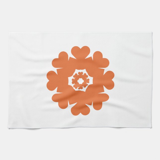 Paño De Cocina Herz ♥ Heart ♥ Herzen ♥ Hearts retro 70ies 70er (Horizontal)