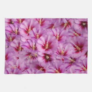 Paño De Cocina Hibiscus - Patrón de flor Rosa chino
